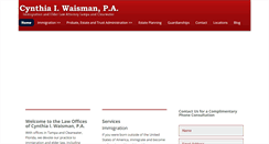 Desktop Screenshot of cynthiawaismanlaw.com